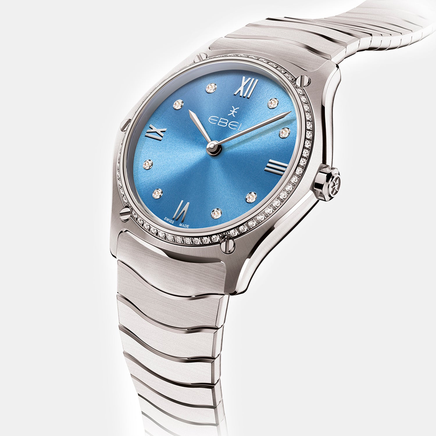 Sport Classic Women Quartz Blue Dial Analog Stainless Steel Watch 1216602