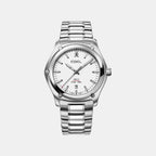 1911 Men Quartz White Dial Analog Stainless Steel Watch 1216607