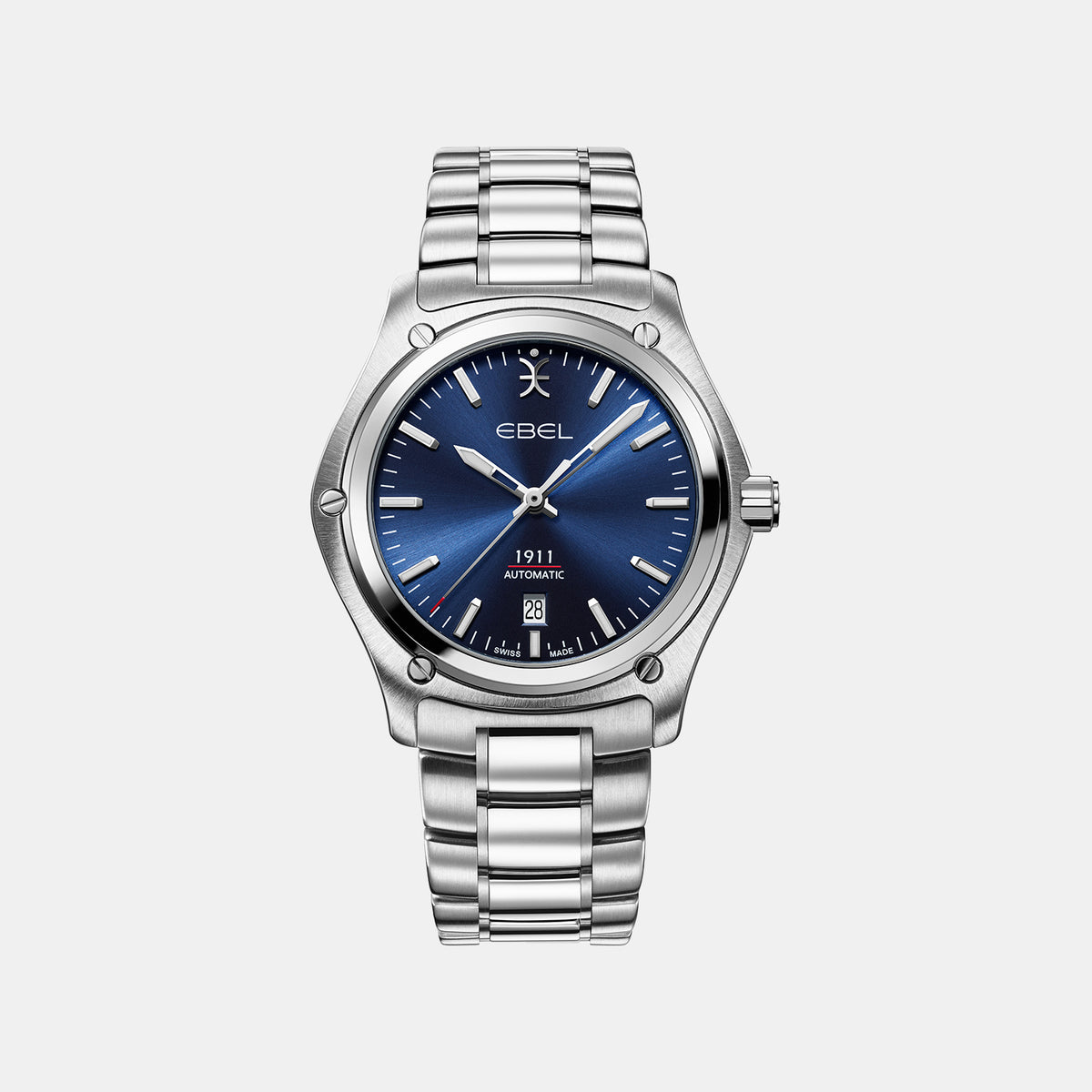 1911 Men Automatic Blue Dial Analog Stainless Steel Watch 1216615