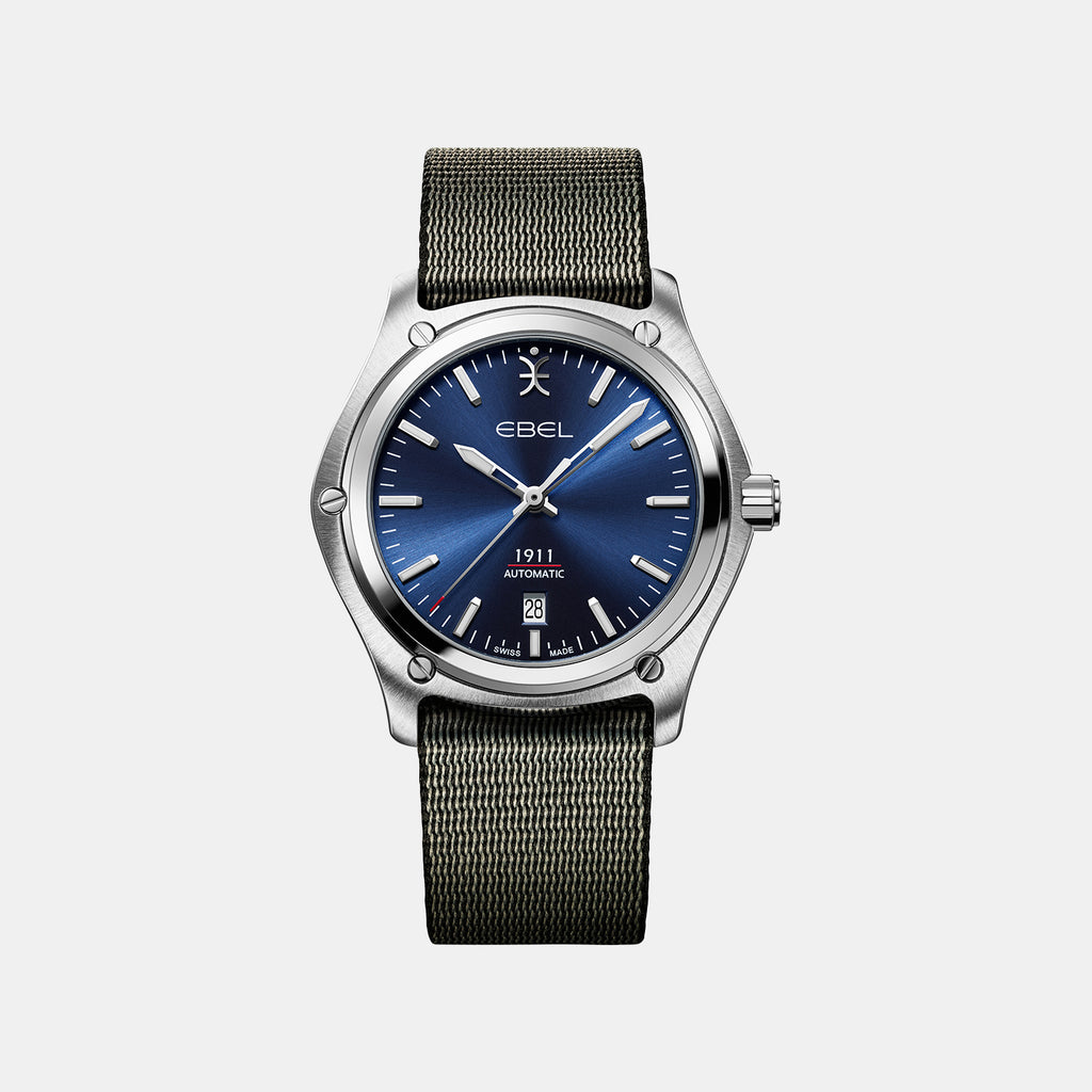 1911 Men Automatic Blue Dial Analog Stainless Steel Watch 1216615