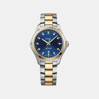 Discovery Women Quartz Blue Dial Analog Stainless Steel Watch 1216620