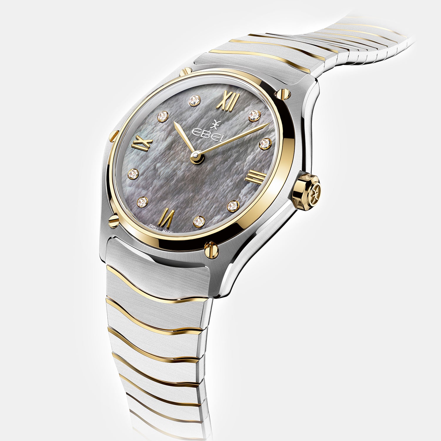 Sport Classic Women Quartz Mother Of Pearl Dial Analog Stainless Steel Watch 1216642