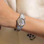 Sport Classic Women Quartz Mother Of Pearl Dial Analog Stainless Steel Watch 1216642