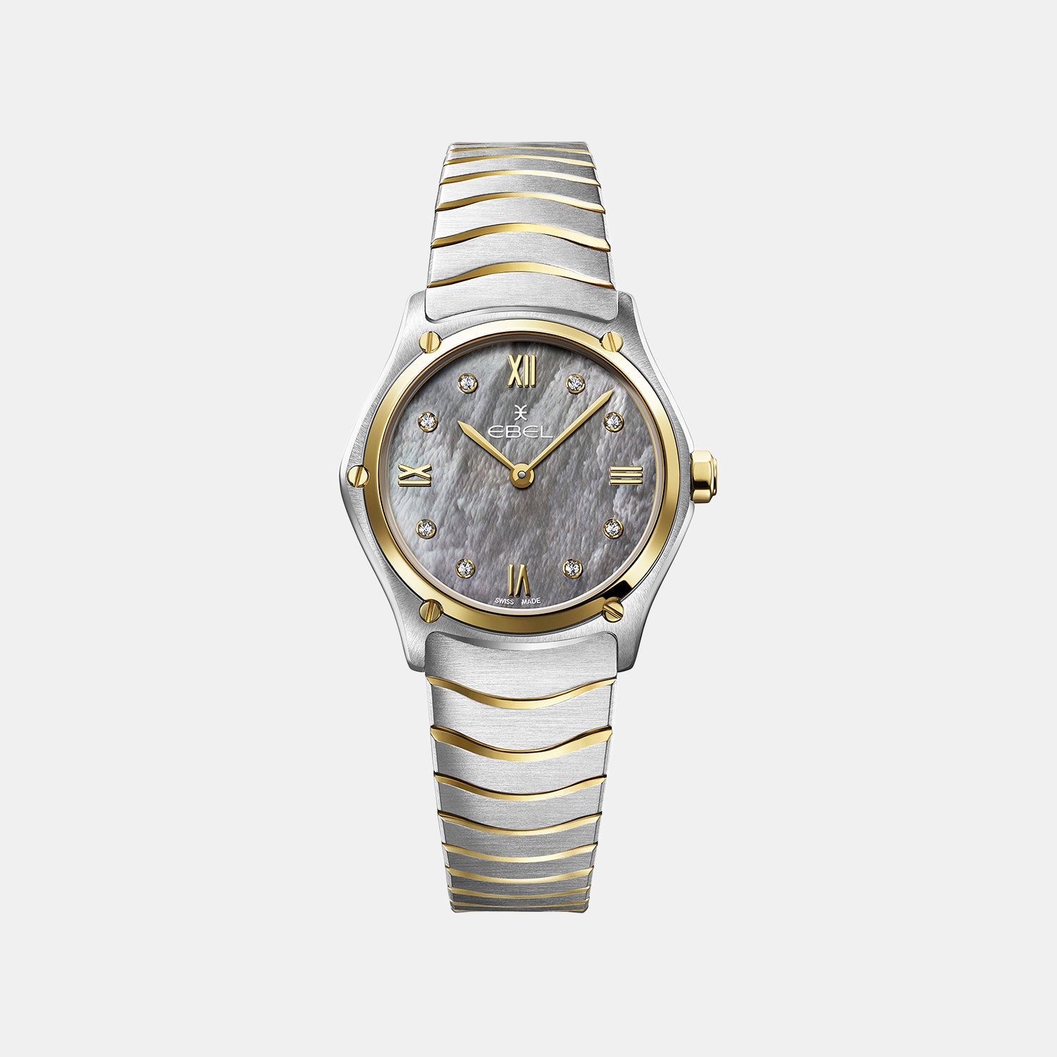 Sport Classic Women Quartz Mother Of Pearl Dial Analog Stainless Steel Watch 1216642