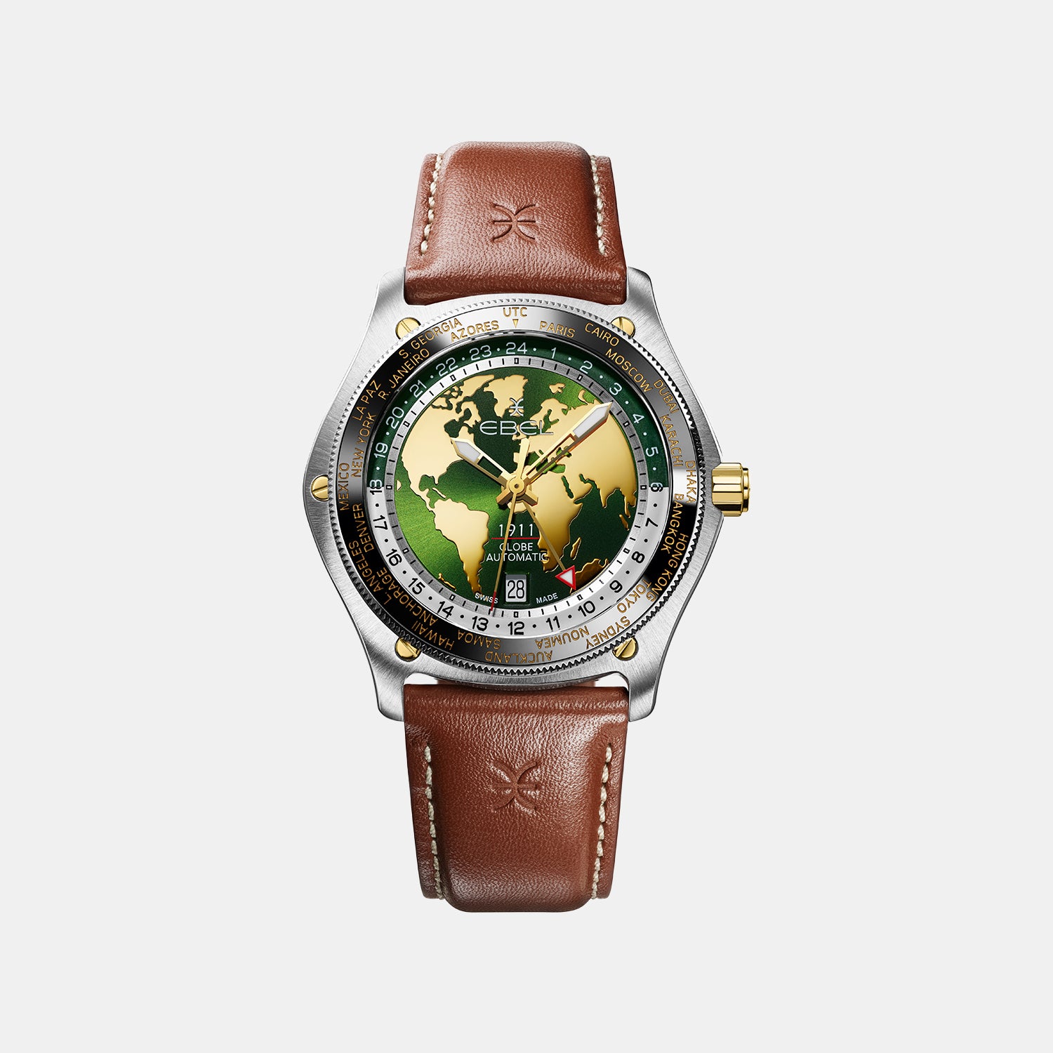1911 Men Automatic Green Dial Analog Stainless Steel Watch 1216665