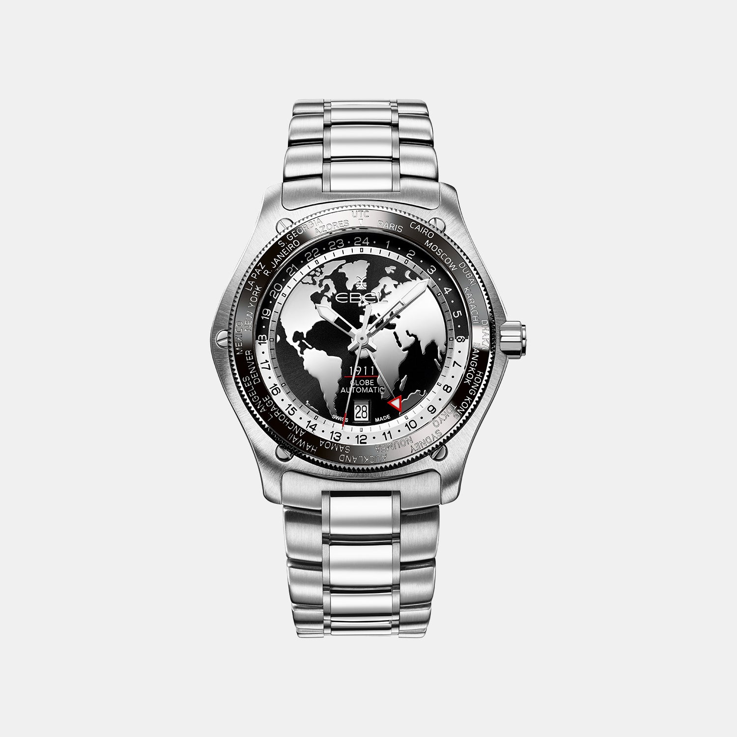 1911 Men Automatic Black Dial Analog Stainless Steel Watch 1216666