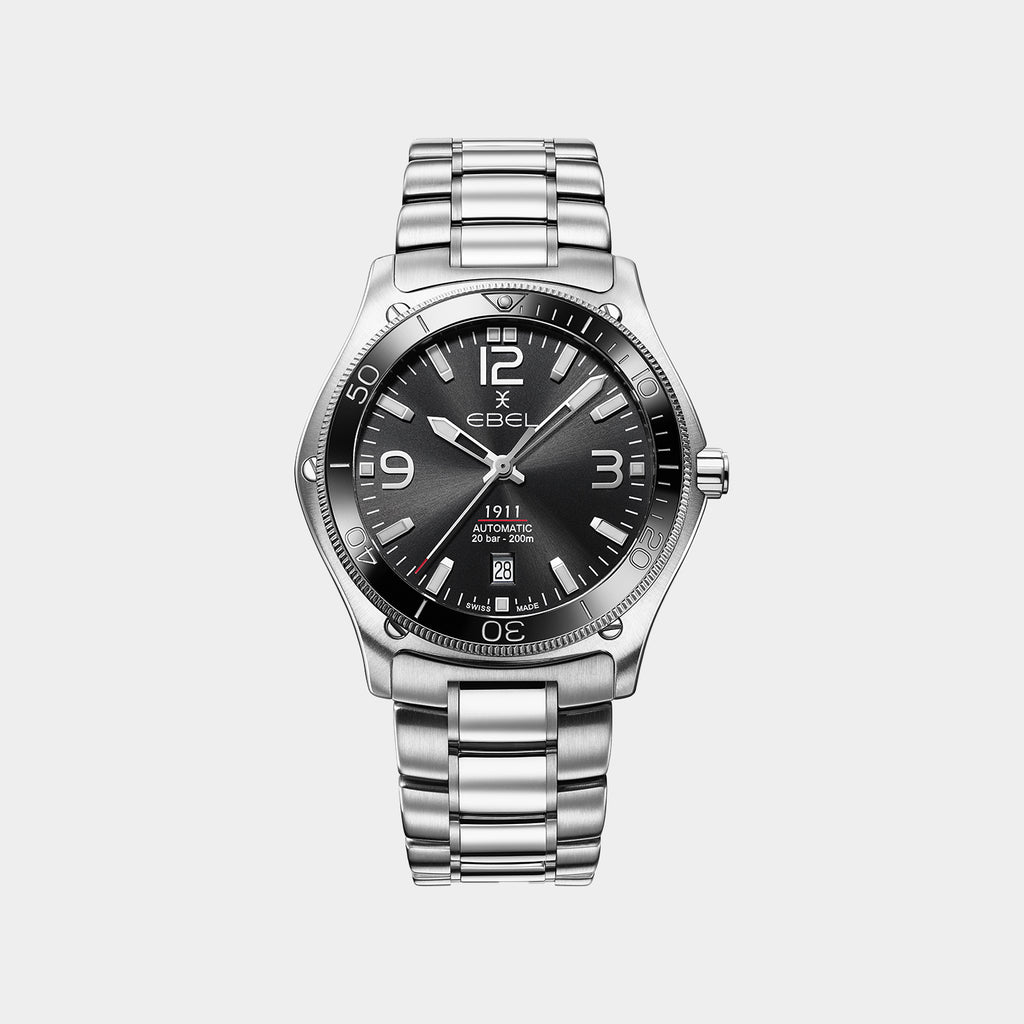 1911 Men Automatic Black Dial Analog Stainless Steel Watch 1216675