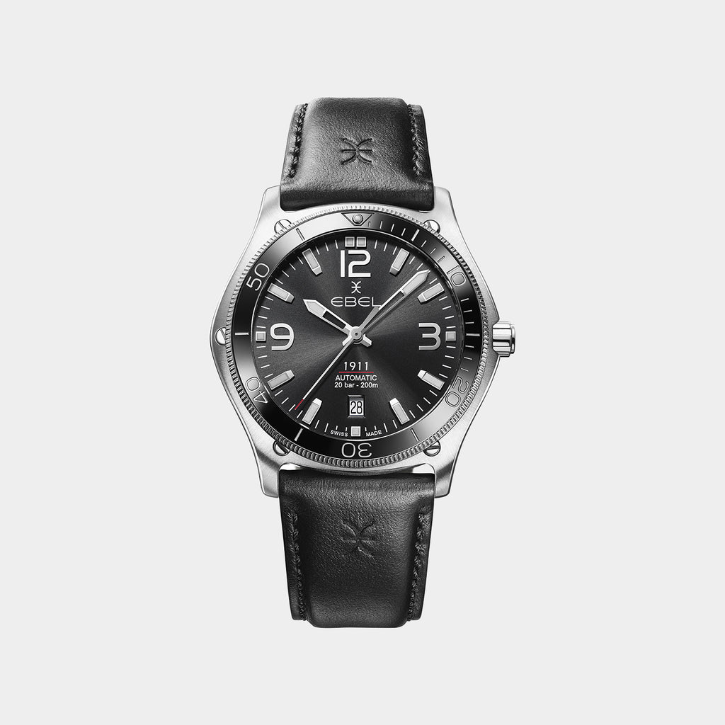 1911 Men Automatic Black Dial Analog Stainless Steel Watch 1216675