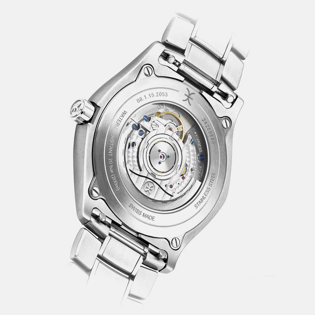 1911 Men Automatic Blue Dial Analog Stainless Steel Watch 1216676