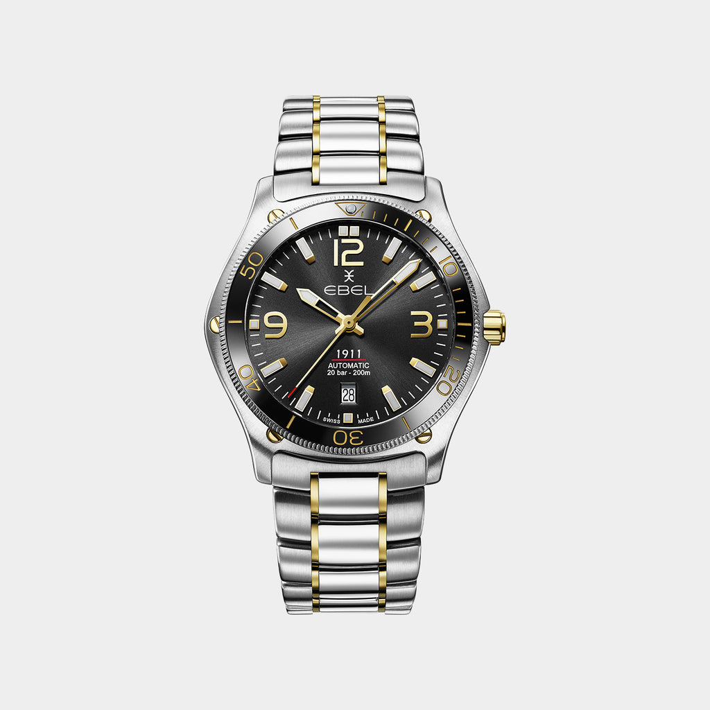 1911 Men Automatic Black Dial Analog Stainless Steel Watch 1216677