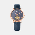 Jupiter Men Automatic Blue Dial Analog Leather Watch 127-L30507