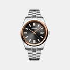 Men Quartz Grey Dial Analog Stainless Steel Watch A1298.R116Q