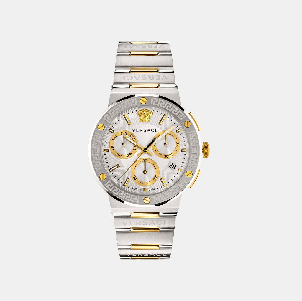 Versace Round Silver Chronograph watch