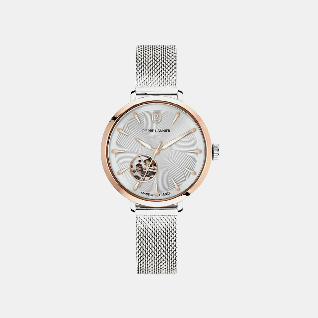 Soline Women Automatic Silver Dial Analog Stainless Steel Watch 138F921