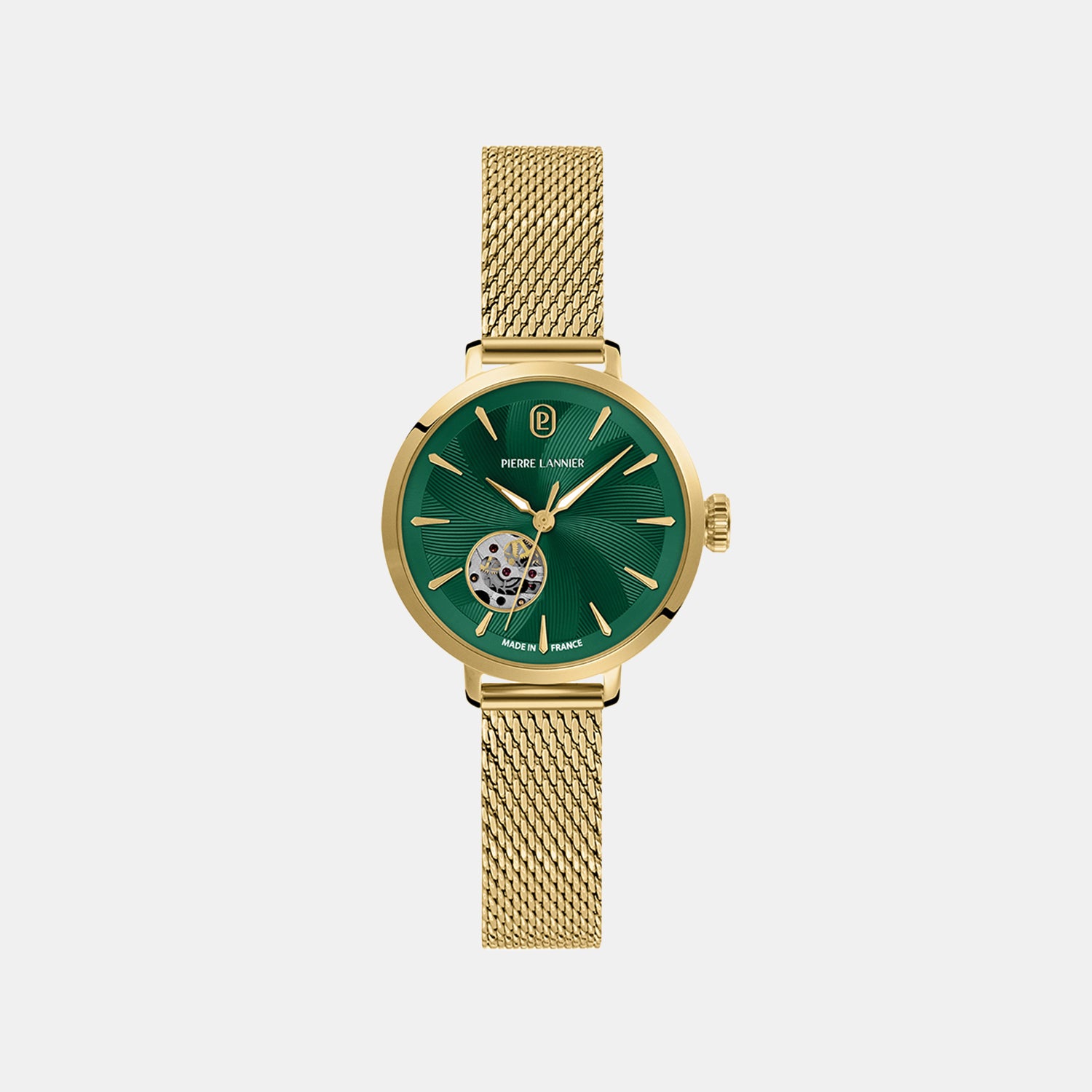 Montre Women Automatic Green Dial Analog Stainless Steel Watch 139L572