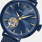 Soline Women Automatic Blue Dial Analog Mesh Watch 139L869