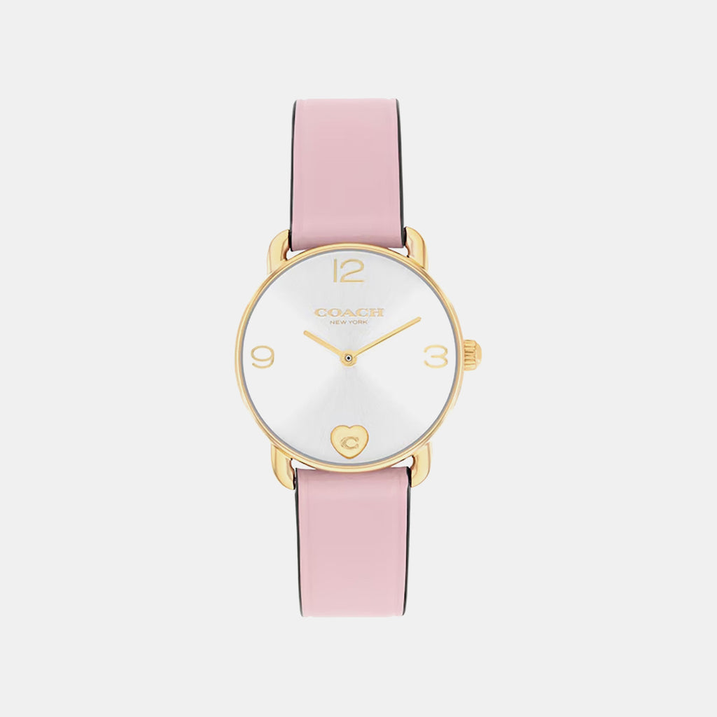 Elliot Women Quartz Silver Dial Analog Leather Watch 14000137