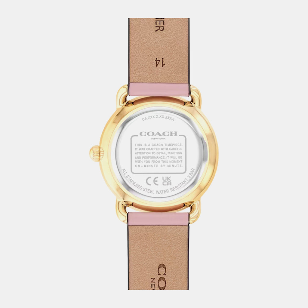 Elliot Women Quartz Silver Dial Analog Leather Watch 14000137
