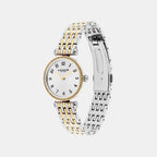 Cary Women Quartz Silver Dial Analog Stainless Steel Watch 14000140
