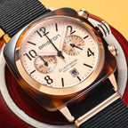 Clubmaster Classic Men Quartz Rose Gold Dial Chronograph NATO Watch 14140.PRA.T.6.NB