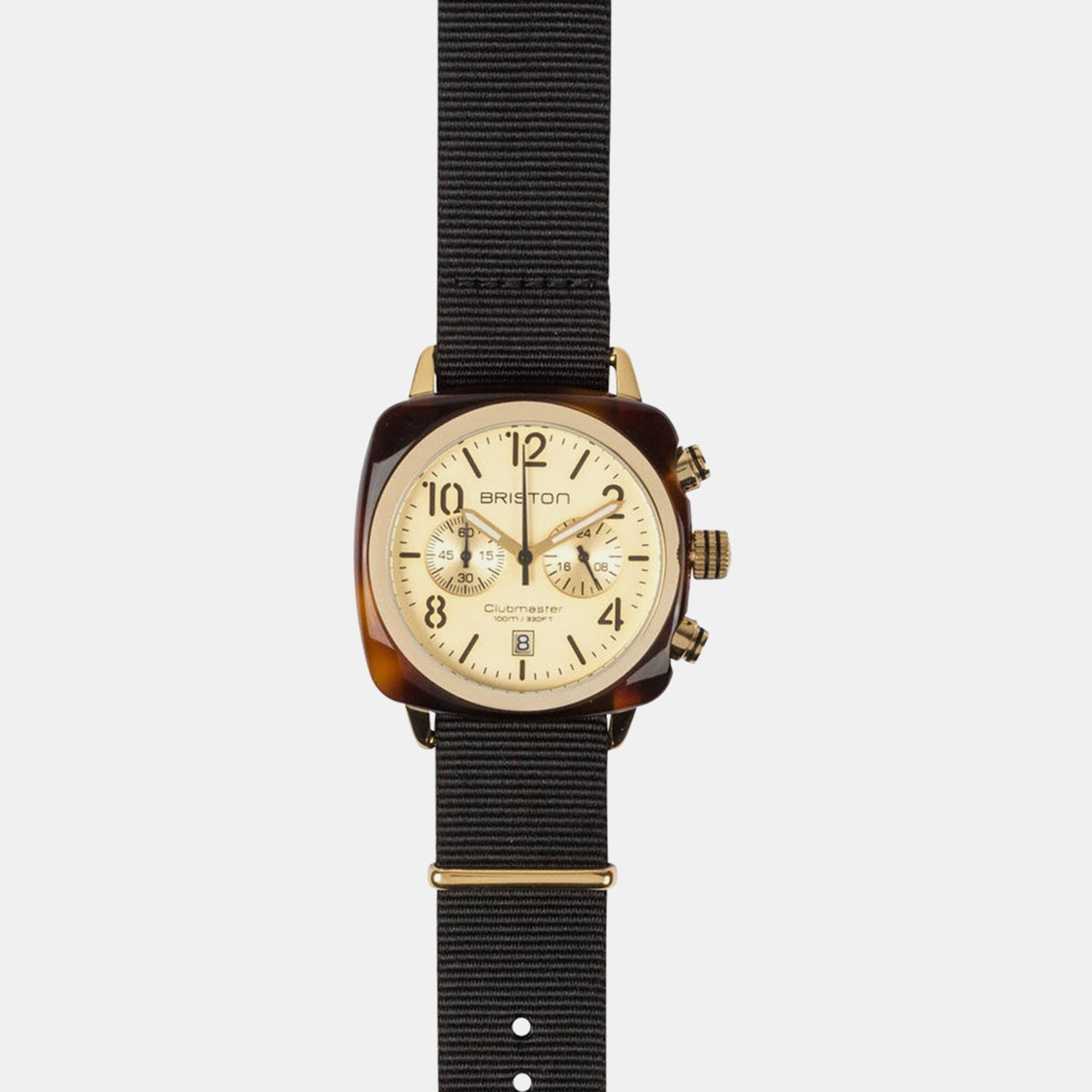 Clubmaster Classic Unisex Quartz Champagne Dial Chronograph NATO Watch 14140.PYA.T.7.NB