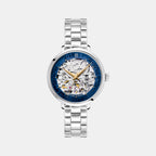 Women Automatic Blue Dial Analog Stainless Steel Watch 141K661