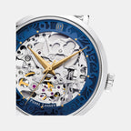 Women Automatic Blue Dial Analog Stainless Steel Watch 141K661