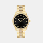 Brooks Unisex Quartz Black Dial Analog Stainless Steel Watch 14400035