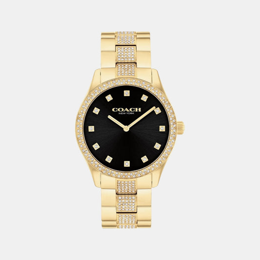 Brooks Unisex Quartz Black Dial Analog Stainless Steel Watch 14400035