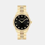 Brooks Unisex Quartz Black Dial Analog Stainless Steel Watch 14400035