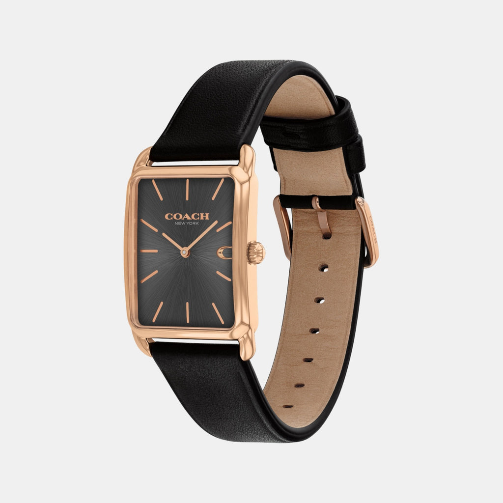 Elliot Unisex Quartz Gunmetal Dial Analog Calfskin Watch 14400041