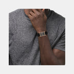 Elliot Unisex Quartz Gunmetal Dial Analog Calfskin Watch 14400041