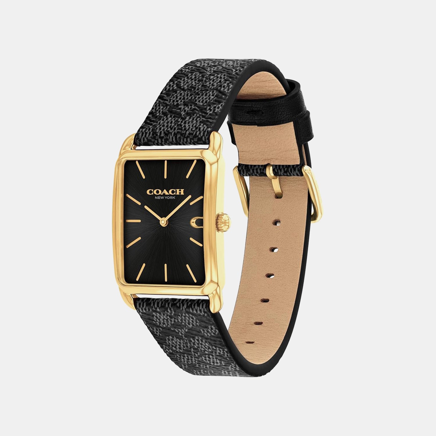 Men Quartz Black Dial Analog Leather Watch 14400045