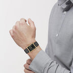 Men Quartz Black Dial Analog Leather Watch 14400045