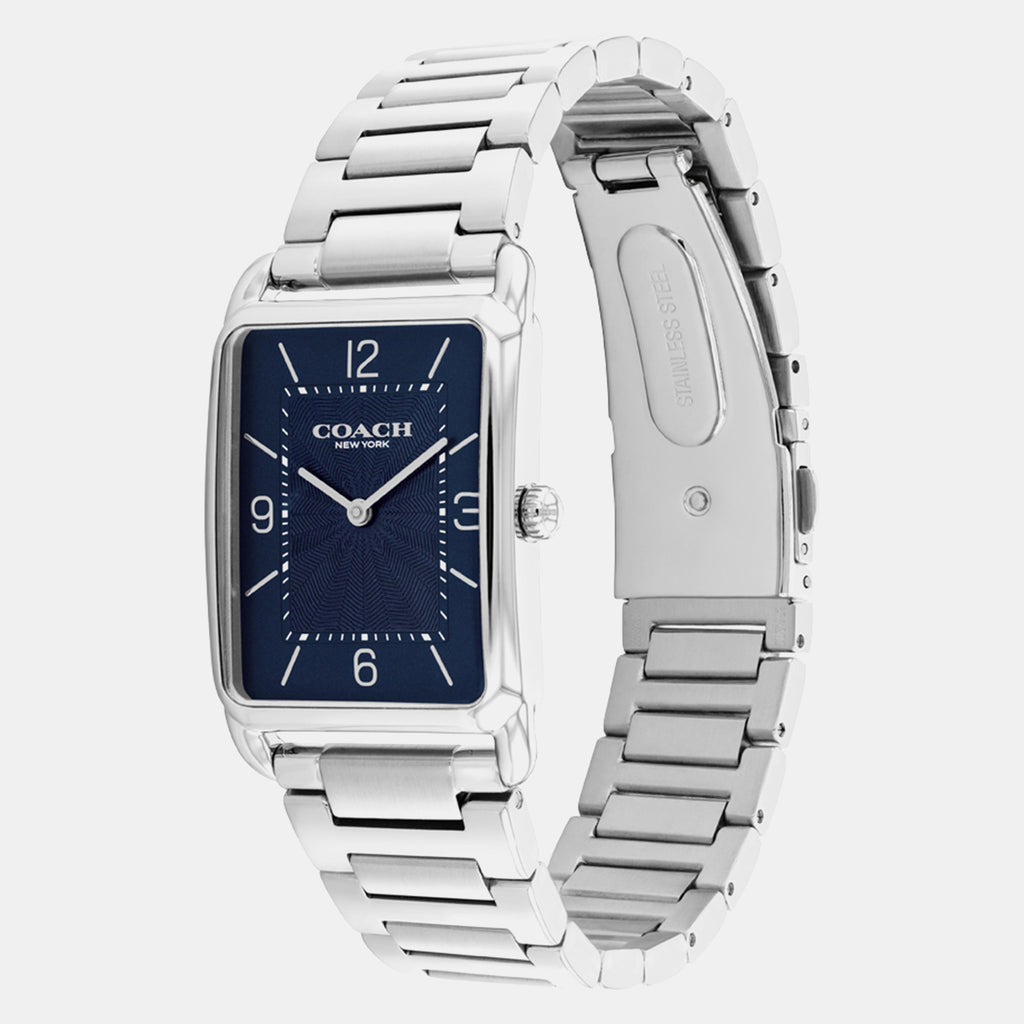 Men Quartz Blue Dial Analog Stainless Steel Watch 14400046