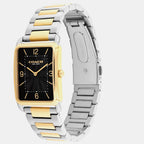 Unisex Quartz Black Dial Analog Stainless Steel Watch 14400050