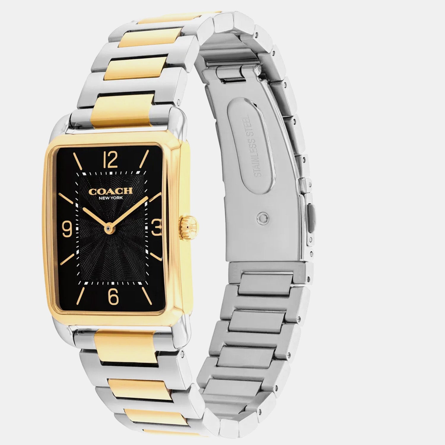 Unisex Quartz Black Dial Analog Stainless Steel Watch 14400050
