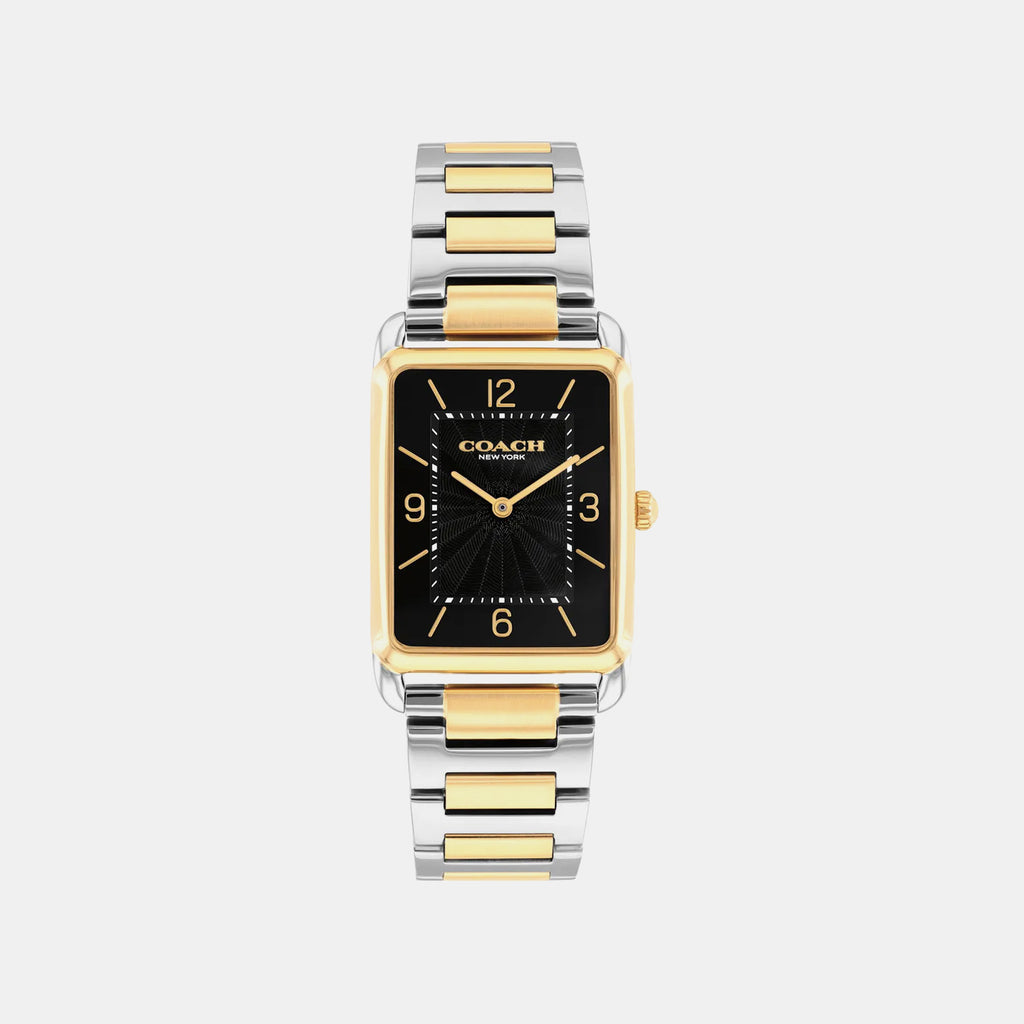 Unisex Quartz Black Dial Analog Stainless Steel Watch 14400050