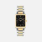 Unisex Quartz Black Dial Analog Stainless Steel Watch 14400050