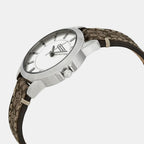 Women Quartz Silver Dial Analog Leather Watch 14501525
