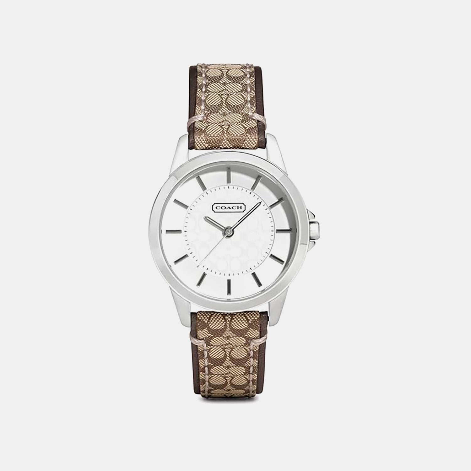 Women Quartz Silver Dial Analog Leather Watch 14501525