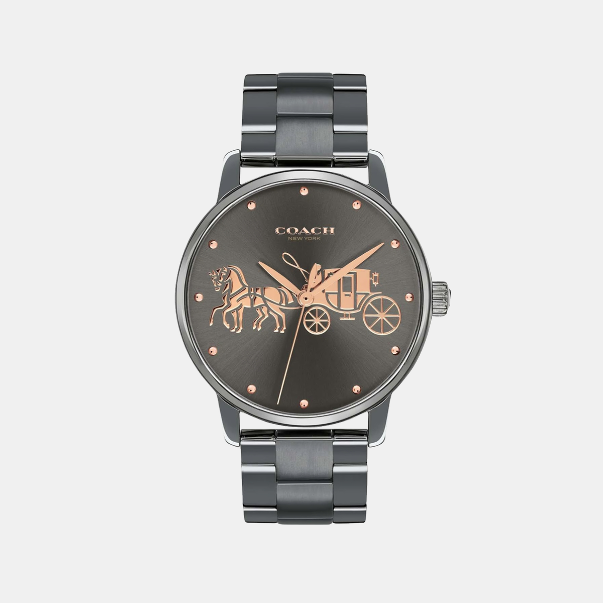 Coach Round Grey Analog watch