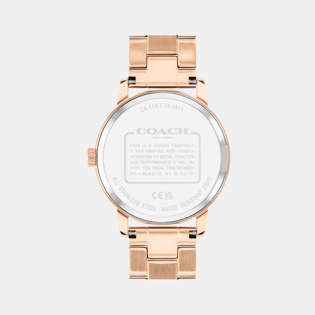 Coach Women Round Rose Gold watch
