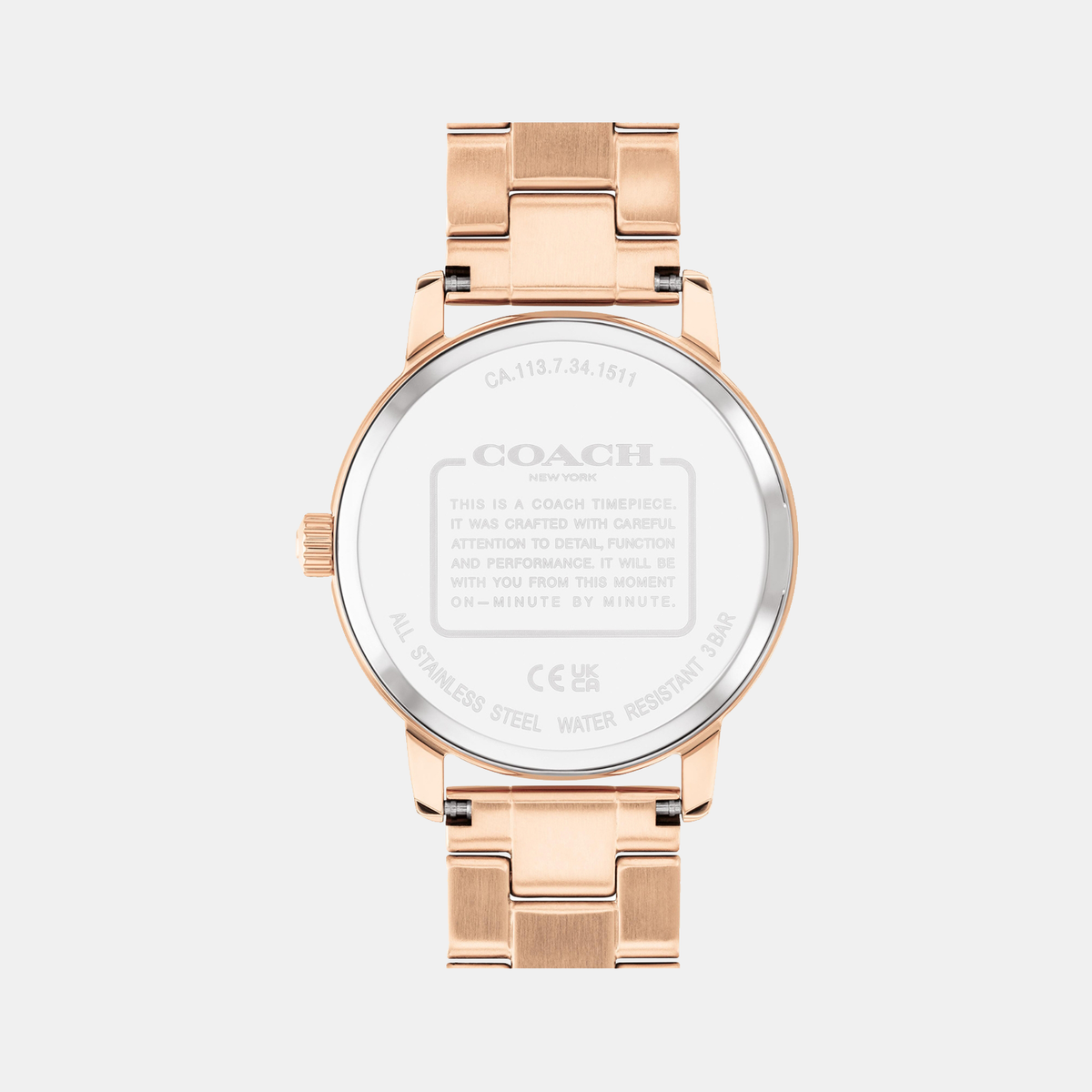 Coach Women Round Rose Gold watch