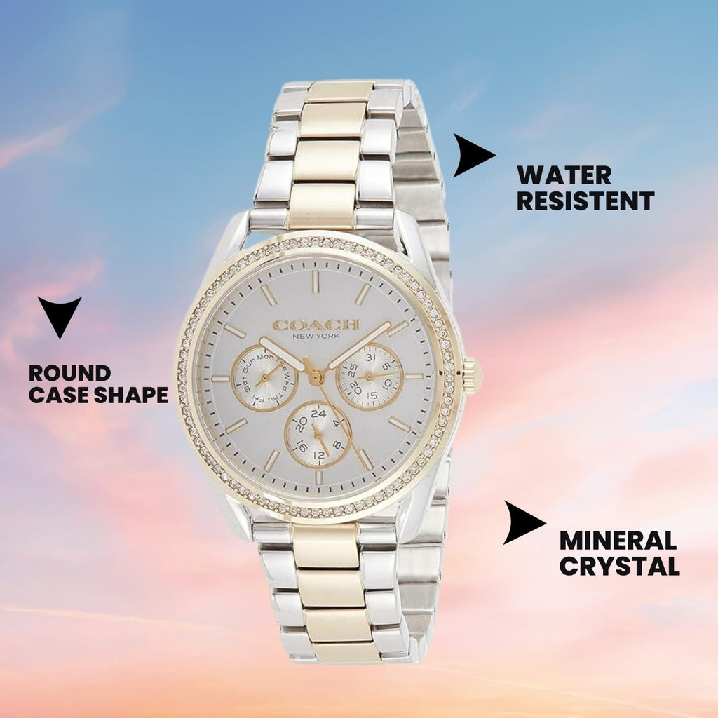 Park Women Quartz White Dial Analog Stainless Steel Watch 14503092