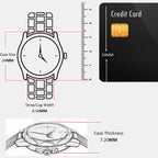 Park Women Quartz White Dial Analog Stainless Steel Watch 14503092