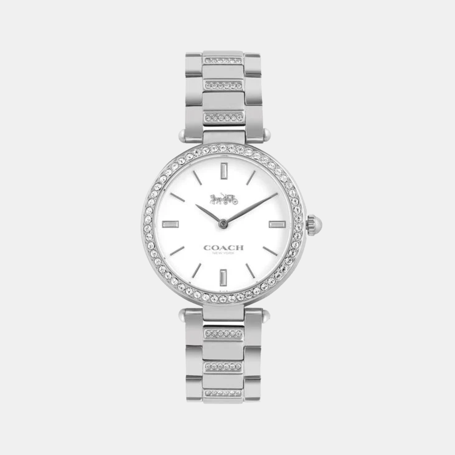 Park Women Quartz White Dial Analog Stainless Steel Watch 14503092
