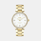 Park Women Quartz White Dial Analog Stainless Steel Watch 14503093