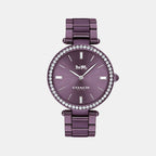 Coach Round Purple Analog watch