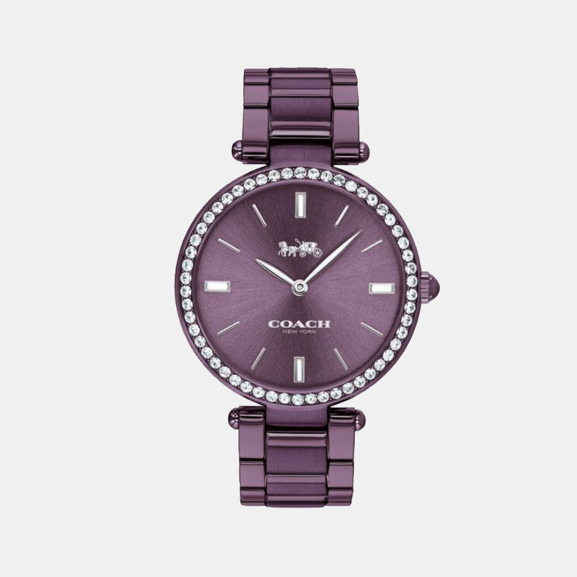 Coach Round Purple Analog watch